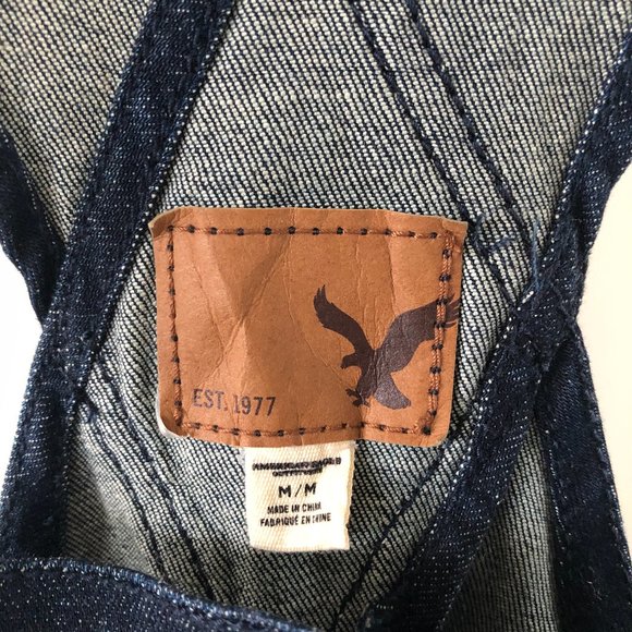 American Eagle Slim Fit Dark Denim Overalls - Picture 7 of 10